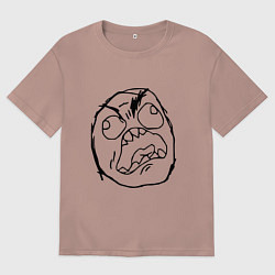 Мужская футболка оверсайз Рейдж фейс мем