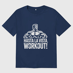Мужская футболка оверсайз Arnold - hasta la vista workout