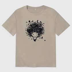 Мужская футболка оверсайз Девчонка милашка