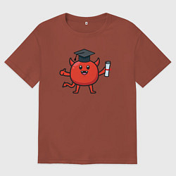 Мужская футболка оверсайз Дьяволёнок выпускник