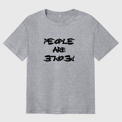 Мужская футболка оверсайз Depeche Mode - people are people font