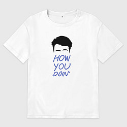 Футболка оверсайз мужская How you doin, цвет: белый