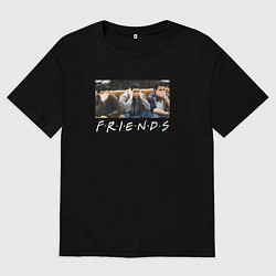 Футболка оверсайз мужская Друзья, цвет: черный
