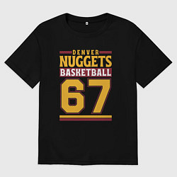 Футболка оверсайз мужская Nuggets 67, цвет: черный