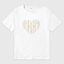 Мужская футболка оверсайз Весна на сердце