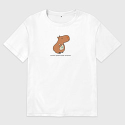 Мужская футболка оверсайз Капибара правильное питание