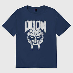 Футболка оверсайз мужская Doom mask, цвет: тёмно-синий