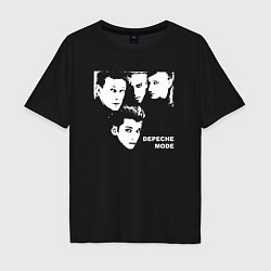 Футболка оверсайз мужская Depeche mode faces, цвет: черный
