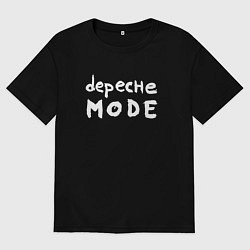 Футболка оверсайз мужская Depeche Mode - sofad logo, цвет: черный