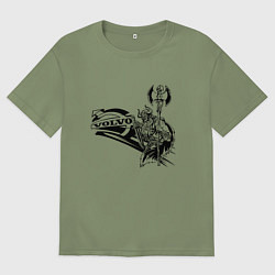 Футболка оверсайз мужская Викинг вольво, цвет: авокадо