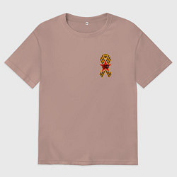 Мужская футболка оверсайз Значок 80 лет победы