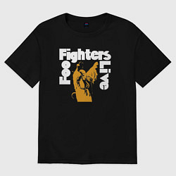 Футболка оверсайз мужская Foo Fighters live, цвет: черный