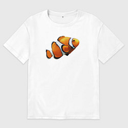 Мужская футболка оверсайз Рыбка попугай