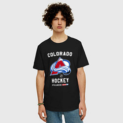 Футболка оверсайз мужская Colorado Avalanche team NHL, цвет: черный — фото 2