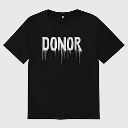 Мужская футболка оверсайз Донор граффити-стиль