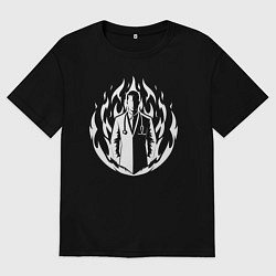 Футболка оверсайз мужская Огненный доктор, цвет: черный