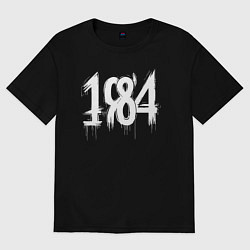 Футболка оверсайз мужская Белый год 1984, цвет: черный