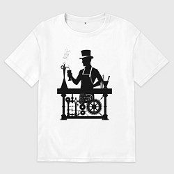 Мужская футболка оверсайз Бармен стимпанк