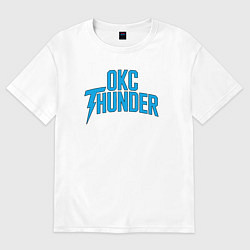 Футболка оверсайз мужская OKC team, цвет: белый