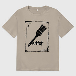 Мужская футболка оверсайз Кисть художника