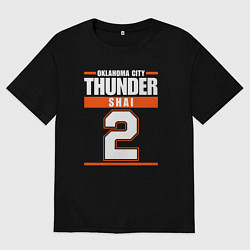 Футболка оверсайз мужская Shai - Oklahoma Thunder, цвет: черный