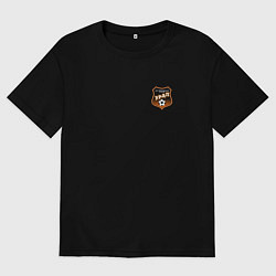 Мужская футболка оверсайз ФК Урал - маленький логотип