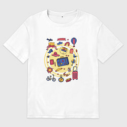 Мужская футболка оверсайз Летние путешествия