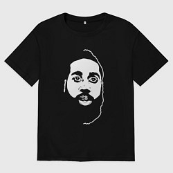 Футболка оверсайз мужская Clippers - James Harden, цвет: черный