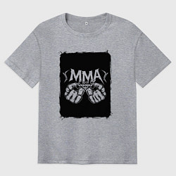 Мужская футболка оверсайз Сила кулаков ММА