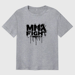 Мужская футболка оверсайз MMA боец черной краской