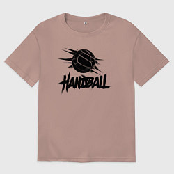 Мужская футболка оверсайз Динамичный гандбол