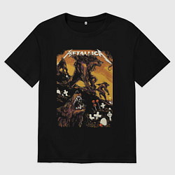 Мужская футболка оверсайз Metallica - wolf