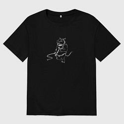 Футболка оверсайз мужская Кобольд-бригадир Dota 2 мем, цвет: черный