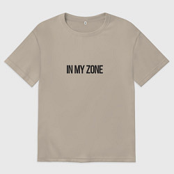 Футболка оверсайз мужская Sigma cat in my zone, цвет: миндальный