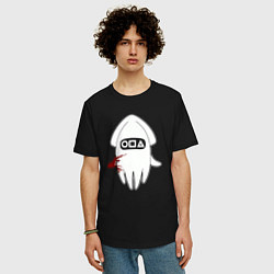 Футболка оверсайз мужская Символ кальмар, цвет: черный — фото 2