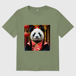 Мужская футболка оверсайз Императорская панда