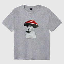 Мужская футболка оверсайз Ленин гриб