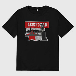 Футболка оверсайз мужская Leningrad, цвет: черный