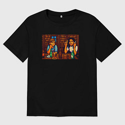 Мужская футболка оверсайз День студента пиксель-арт мем