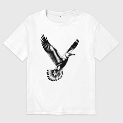 Мужская футболка оверсайз Полет чайки