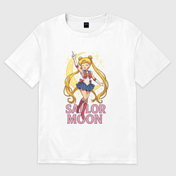 Футболка оверсайз мужская Sailor Moon, цвет: белый