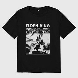 Футболка оверсайз мужская Elden ring - white, цвет: черный