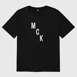 Футболка оверсайз мужская Мск, цвет: черный