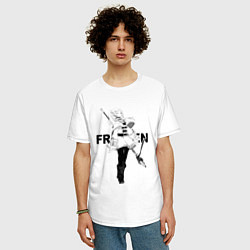 Футболка оверсайз мужская Frieren - эльфийка, цвет: белый — фото 2