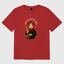 Футболка оверсайз мужская Moscow Matryoshka, цвет: красный