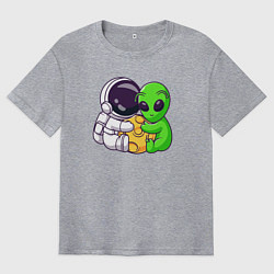 Футболка оверсайз мужская Наша луна, цвет: меланж