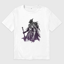 Футболка оверсайз мужская Командир рыцарей, цвет: белый