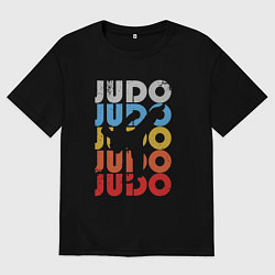 Футболка оверсайз мужская Judo kick, цвет: черный