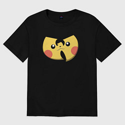 Футболка оверсайз мужская Wu-tang Pikachu, цвет: черный