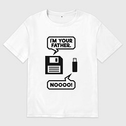 Футболка оверсайз мужская Я твой отец, цвет: белый